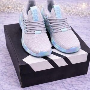 Adidas Cloudfoam Sneakers Gray Mint Youth 4 Women’s 6 NIB